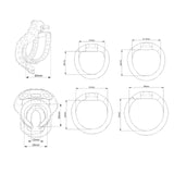 Evil Octopus Entwined Chastity Cage size and shape | 3d-chastity