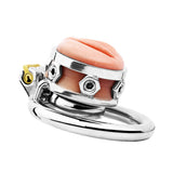 Steel Inverted Chastity Cage - Clitty Locker material finish close | 3d-chastity