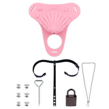 Fantasy Pink Conch Chastity Cage with Belt product photo 12 of | 3d-chastity