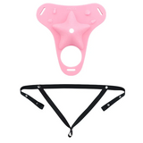 Fantasy Pink Conch Chastity Cage with Belt  27