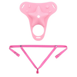 Fantasy Pink Conch Chastity Cage with Belt  30