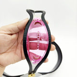 Female Chastity Belt with Pink Transparent Panel side | 3d-chastity