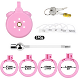 Flat Chastity Cage with Detachable Ball Catheter lock and ring | 3d-chastity