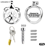Flat Chastity Cage with Spikes Removable comparison | 3d-chastity