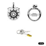 Flat Lotus Chastity Cage front | 3d-chastity