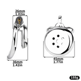 Flat Male Chastity Cage size and shape | 3d-chastity