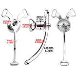 Flat Negative #3233 Chastity Cage with Silicone Realistic Dildo size and shape | 3d-chastity