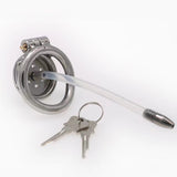 Flat Short Chastity Device with Lock Soft Catheter size and shape | 3d-chastity
