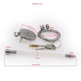 Flat Short Chastity Device with Lock Soft Catheter front | 3d-chastity