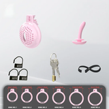 Flat Soft Chastity Cage with 6 Rings wearing | 3d-chastity