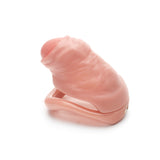 Flesh-Toned Camouflage Chastity Device lock and ring | 3d-chastity