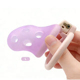 Fresh Soft Rubber Chastity Cage lock and ring | 3d-chastity