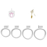 Frosted Flat Chastity Cage front | 3d-chastity