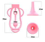 Fufu Clip Chastity Cage with Pee Guard material finish close | 3d-chastity
