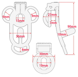 DIY FUFU Clip Sissy Chastity Lock material finish close | 3d-chastity