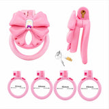 Gem Bowknot Chastity Cage wearing | 3d-chastity