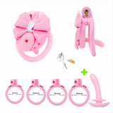 Gem Bowknot Chastity Cage material finish close | 3d-chastity