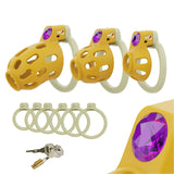 Gem-Inlaid Chastity Cage side | 3d-chastity