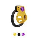 Gem-Inlaid Chastity Cage lock and ring | 3d-chastity