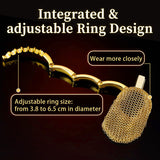 Golden Adjustable Chainmail Chastity Cage wearing | 3d-chastity