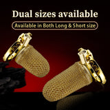 Golden Adjustable Chainmail Chastity Cage lock and ring | 3d-chastity
