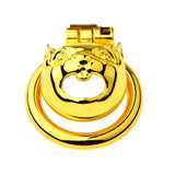 Golden Flat Metal Chastity Device full kit | 3d-chastity