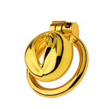 Golden Flat Metal Chastity Device rear | 3d-chastity