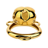 Golden Short Smooth Stainless Steel Mamba Cage with Belt Chastity Cage rear | 3d-chastity
