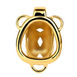 Golden Short Smooth Stainless Steel Cobra Chastity Cage