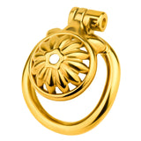 Golden Sunflower Chastity Cage side | 3d-chastity