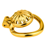 Golden Sunflower Chastity Cage lock and ring | 3d-chastity