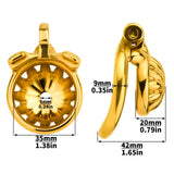 Golden Sunflower Chastity Cage wearing | 3d-chastity