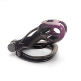 Gradation Black Purple Cobra Chastity Cage front | 3d-chastity