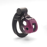 Gradation Black Purple Cobra Chastity Cage lock and ring | 3d-chastity