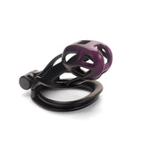 Gradation Black Purple Cobra Chastity Cage full kit | 3d-chastity