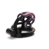 Gradation Black Purple Mamba Chastity Cage material finish close | 3d-chastity