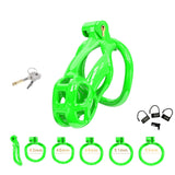 Small Green Cobra Male Chastity Cage - 3d-chastity