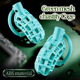 Gteen Mesh ABS Chastity Cage lock and ring | 3d-chastity