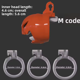 Halloween Pumpkin Chastity Cage lock and ring | 3d-chastity
