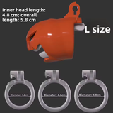 Halloween Pumpkin Chastity Cage wearing | 3d-chastity