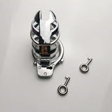 Adjustable Metal Male Chastity Cage with Handcuff Design side | 3d-chastity