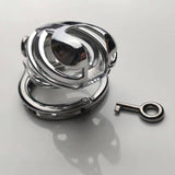 Adjustable Metal Male Chastity Cage with Handcuff Design full kit | 3d-chastity