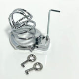 Handcuffs Style Metal Chastity Device side | 3d-chastity