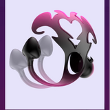 Heart of the Devil with Plug Chastity Cage size and shape | 3d-chastity