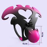 Heart of the Devil with Plug Chastity Cage lock and ring | 3d-chastity