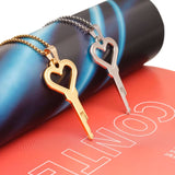 Heart Shaped Chastity Key Necklace Cage lock and ring | 3d-chastity
