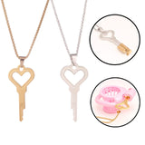 Heart Shaped Chastity Key Necklace Cage wearing | 3d-chastity