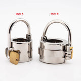 Heavy Duty Ball Stretcher Metal Locking Chastity Cage rear | 3d-chastity