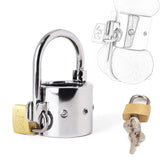 Heavy Duty Ball Stretcher Metal Locking Chastity Cage lock and ring | 3d-chastity