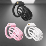 Lockable Honeycomb Chastity Device with 4 Rings main product | 3d-chastity